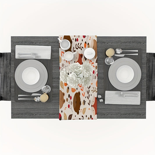 Cartoon Animals Art Print Table Runner 33x182 cm