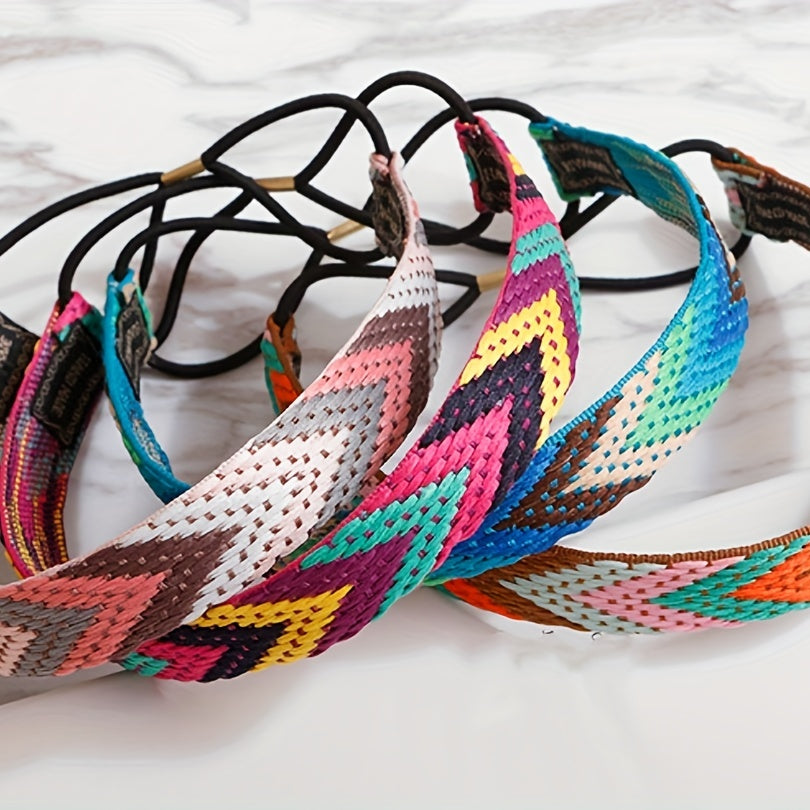 Colorful Woven Hair Tie Band Bohemian Headband