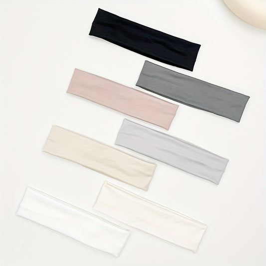 Soft Style Headband Stretchy Sports Sweatband For Running Yoga Solid Headdress