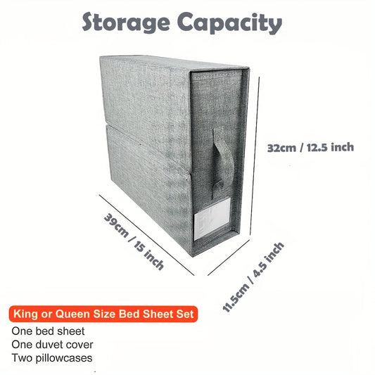 Vintage Foldable Storage Bag With Handles& Visible Window Large Capacity