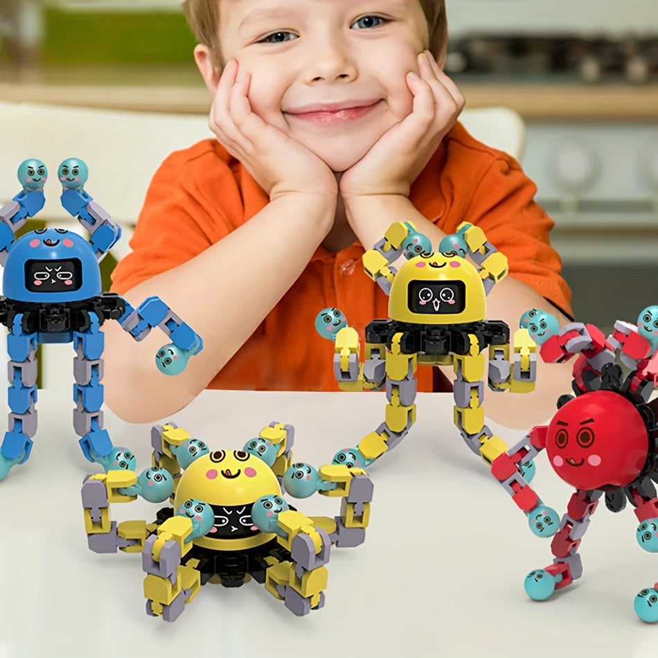 Unique Robot Face Fidget Spinners Durable Stocking Stuffers