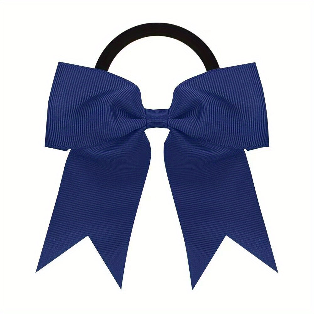 Large Bow Hair Tie For Kids Toddlers Girls Solid Hair Rope Elastic Hair Accessor
