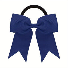 Large Bow Hair Tie For Kids Toddlers Girls Solid Hair Rope Elastic Hair Accessor