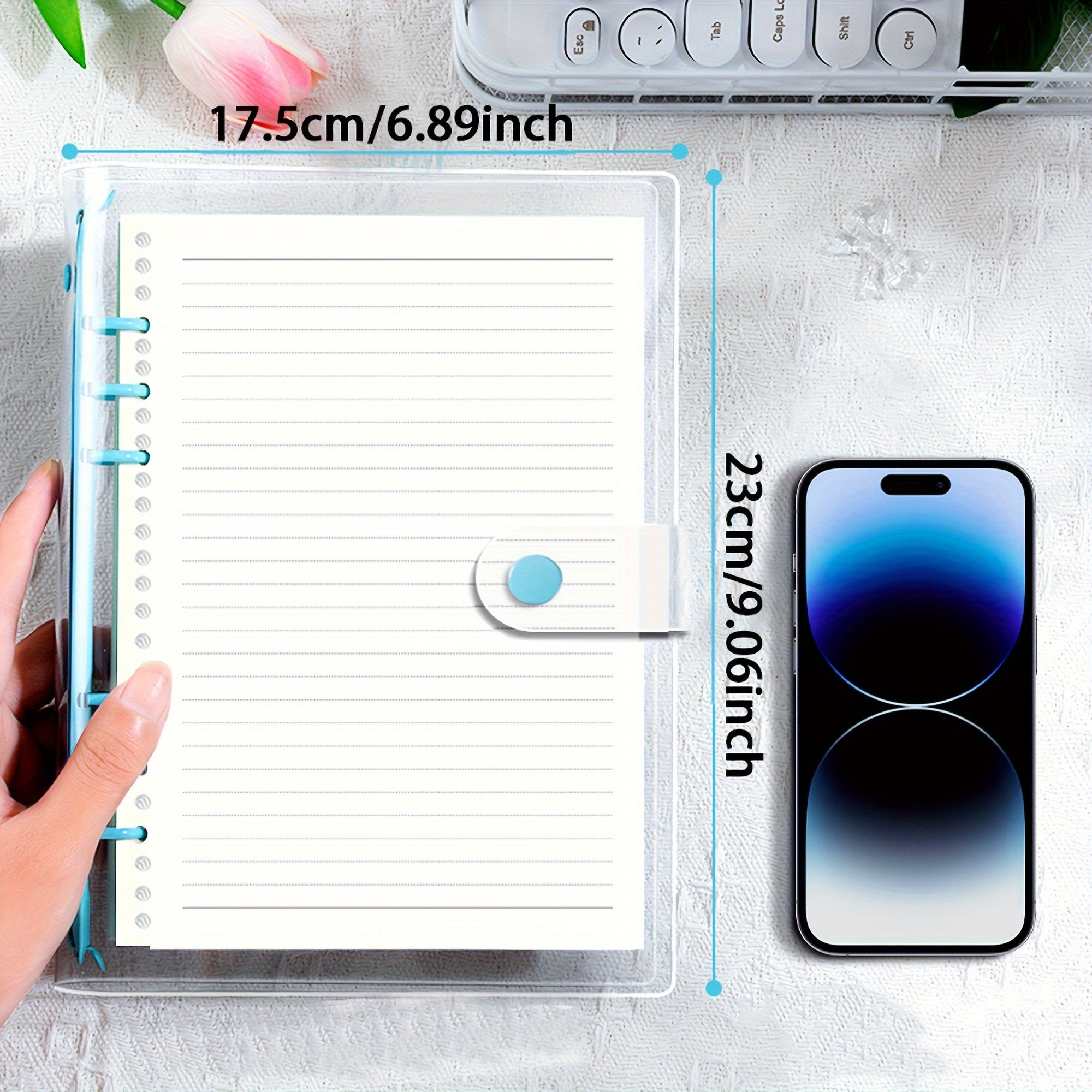 Soft Mesh Binder with 240 A5 Pages - Waterproof & Detachable Spiral Binding
