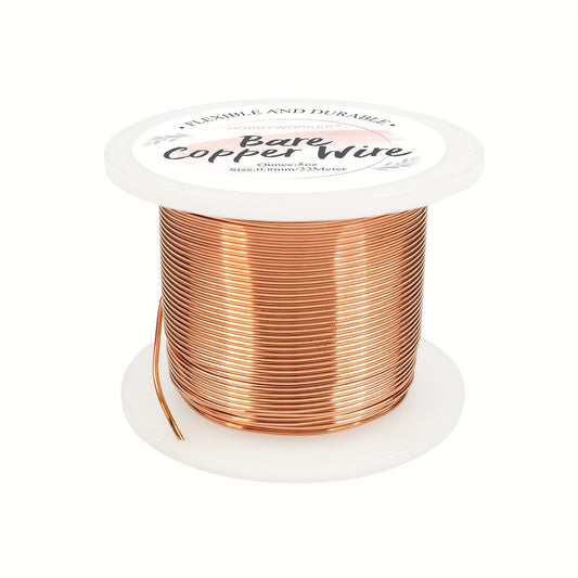 Bare Copper Wire Beading Craft Wire Jewelry Making 16-28 Gauge