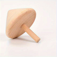 3pcs Handcrafted Wooden Tops with Unique Grain Patterns for Kids Ages 6
