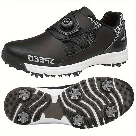 Men's Spiked Golf Shoes Rotating Buckle Durable Sneakers