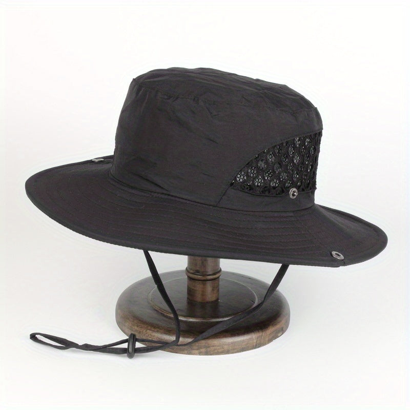 Outdoor Sunshade Bucket Hat Mesh Breathable Unisex Sun Hats Lightweight