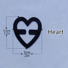 4pcs Heart Shaped Bra Strap Clips Invisible Non slip Buckles Women's Lingerie