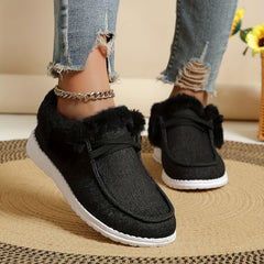 Women's Non-Slip Snow Sneakers Winter Warm Flat Sport Shoes