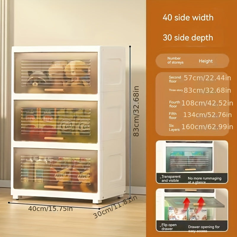 Clear Drawers Flip Open Storage Bins Storage Drawer Organizer