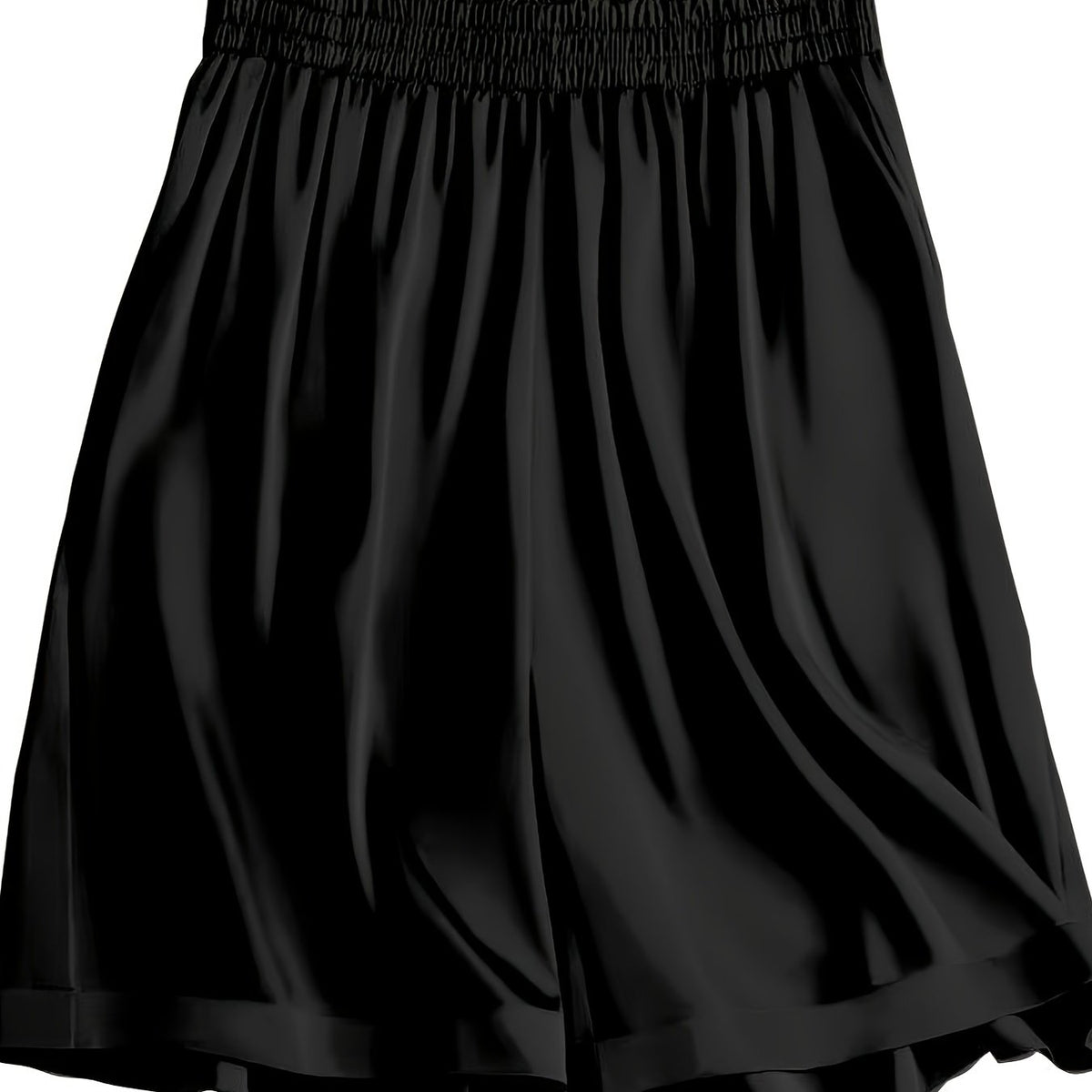  Women's Solid Elastic High Rise Summer Shorts