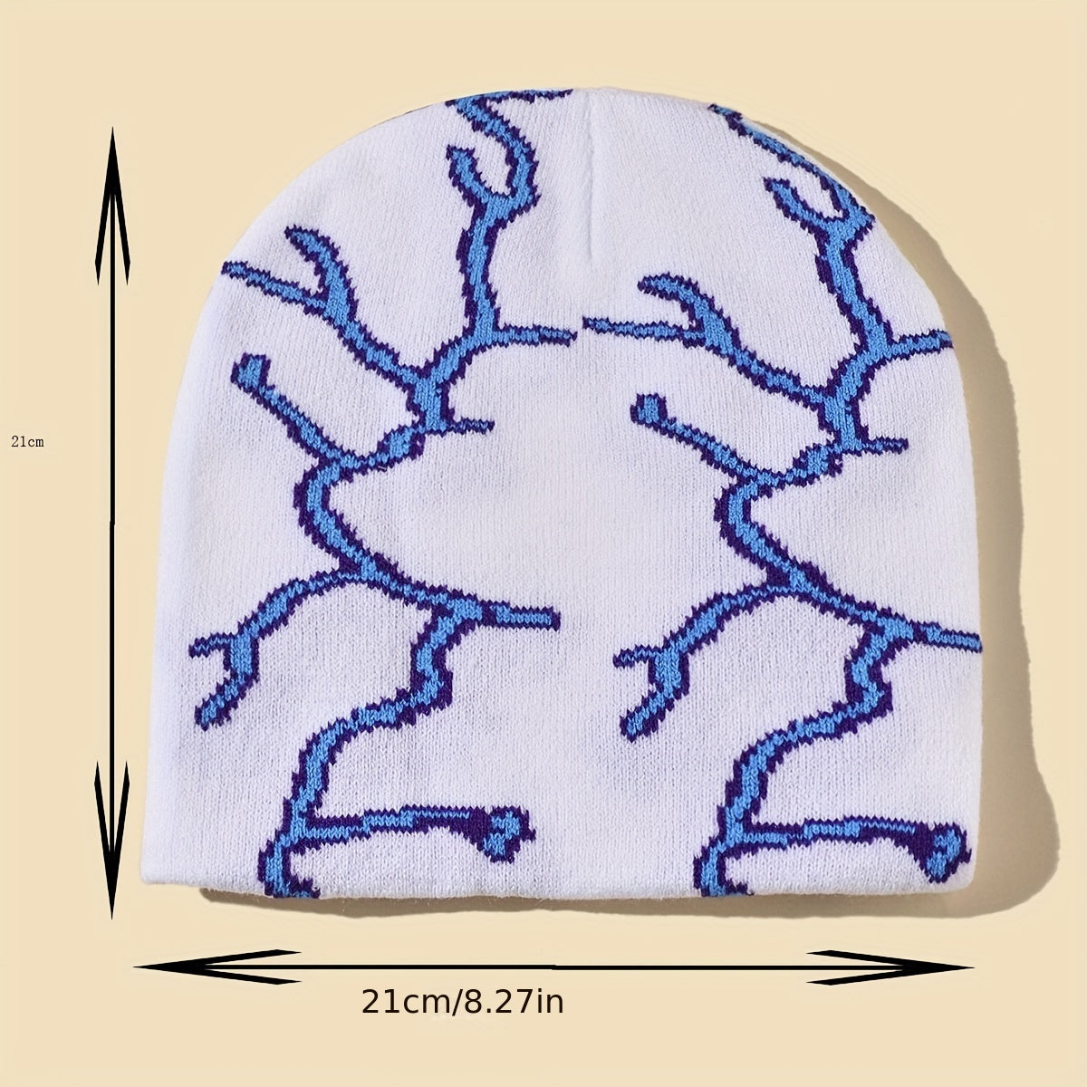 Men's Lightning Print Knit Hat