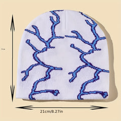 Men's Lightning Print Knit Hat