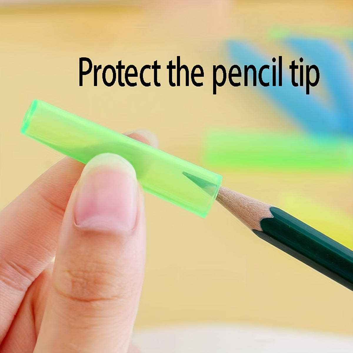 10pcs Pencil Pen Tip Protective Sleeve Extender Cover