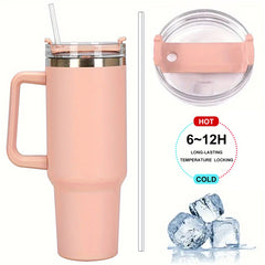 Stainless Steel Vacuum Flask 40oz with Handle, Thermal Bottle for Coffee