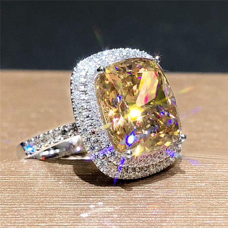 Pink Zirconia Wedding Bridal Party Women Rings Gift