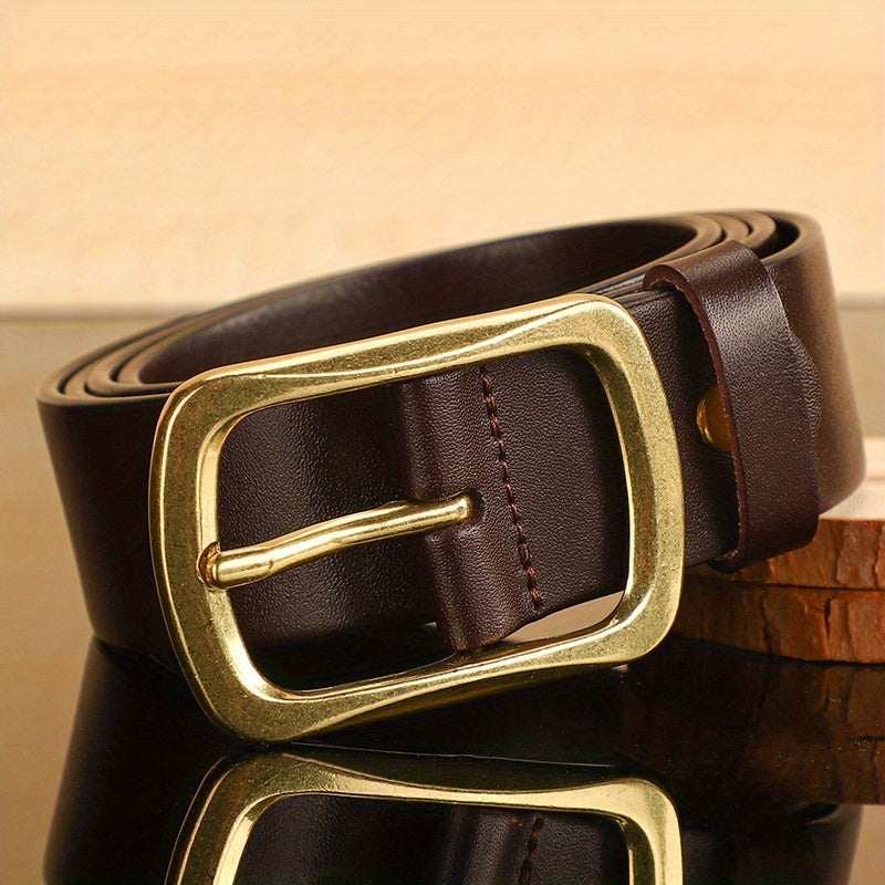 Men's Vintage PU Leather Belt with Pin Buckle