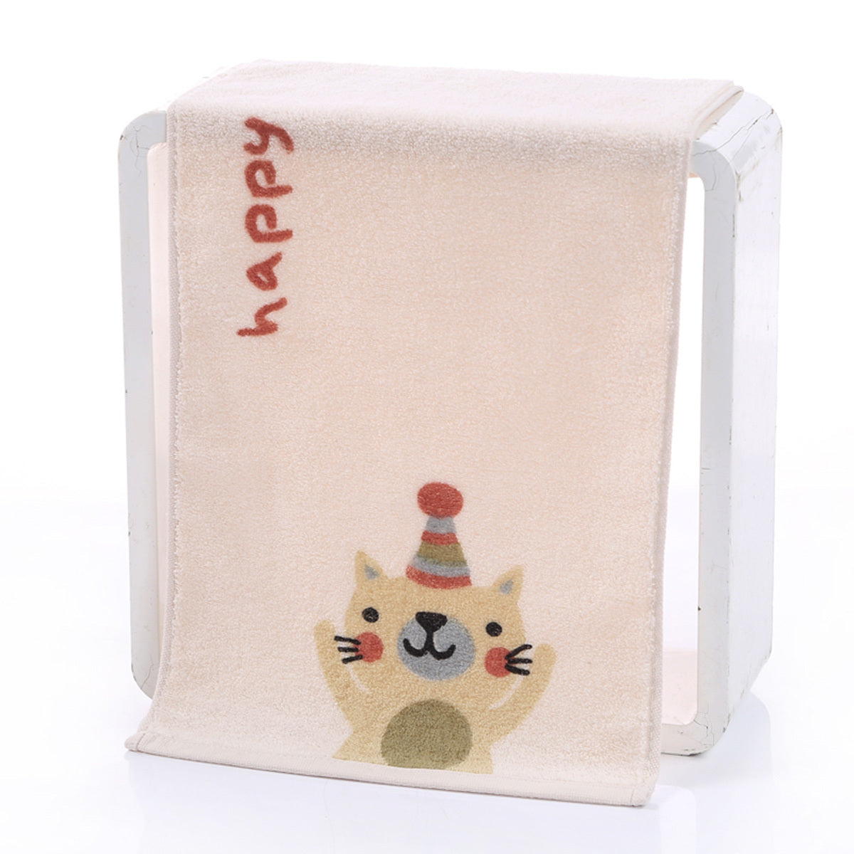Cartoon Face Towel Soft Bath Towel Bathroom Supplies 24x99cm