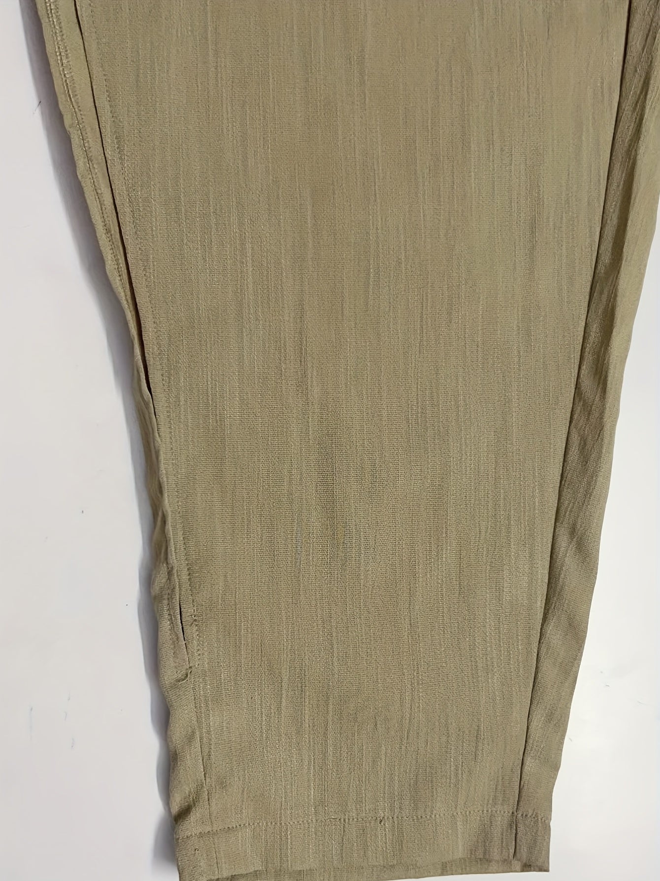 Women's Plus Solid Elastic High Rise Harem Pants With Pockets