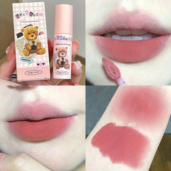6 Colors Fun Lip Mud Matte Lip Glaze Velvet Soft Mist Sponge