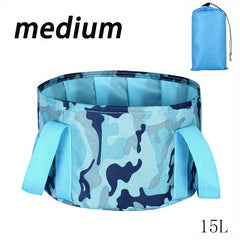 Large Foldable Outdoor Wash Basin Camping Bucket Portable Fishing Water Pail