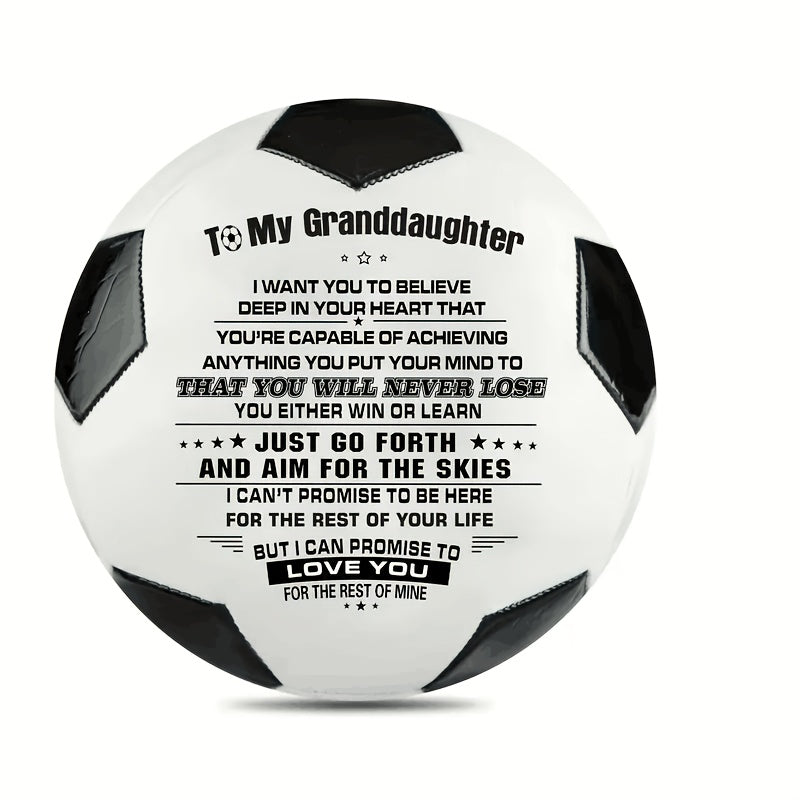 Soccer Ball Football To My Grandson Size 5 - Anniversary Birthday
