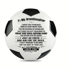 Soccer Ball Football To My Grandson Size 5 - Anniversary Birthday