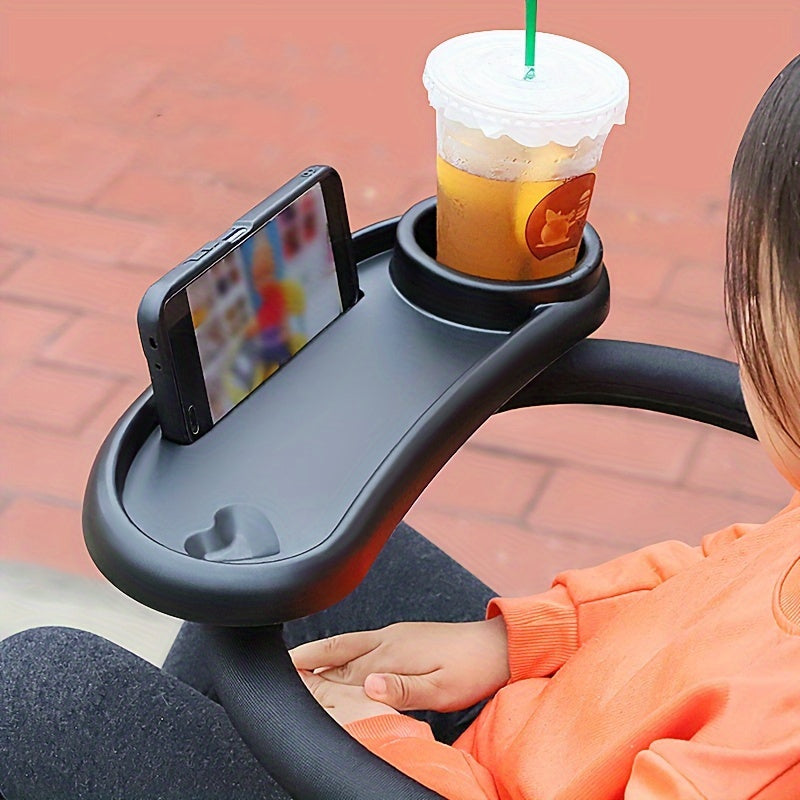 Universal Stroller Cup Holder with Phone Holder & Snack Tray