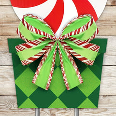 Peppermint Xmas Yard Stakes - Giant Holiday Decor Signs