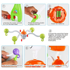 Newborn Crib Bell Rotatable Bedside Rattle Toy