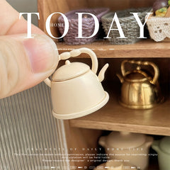 1/12 Metal Teapot Dollhouse Kitchen Accessory