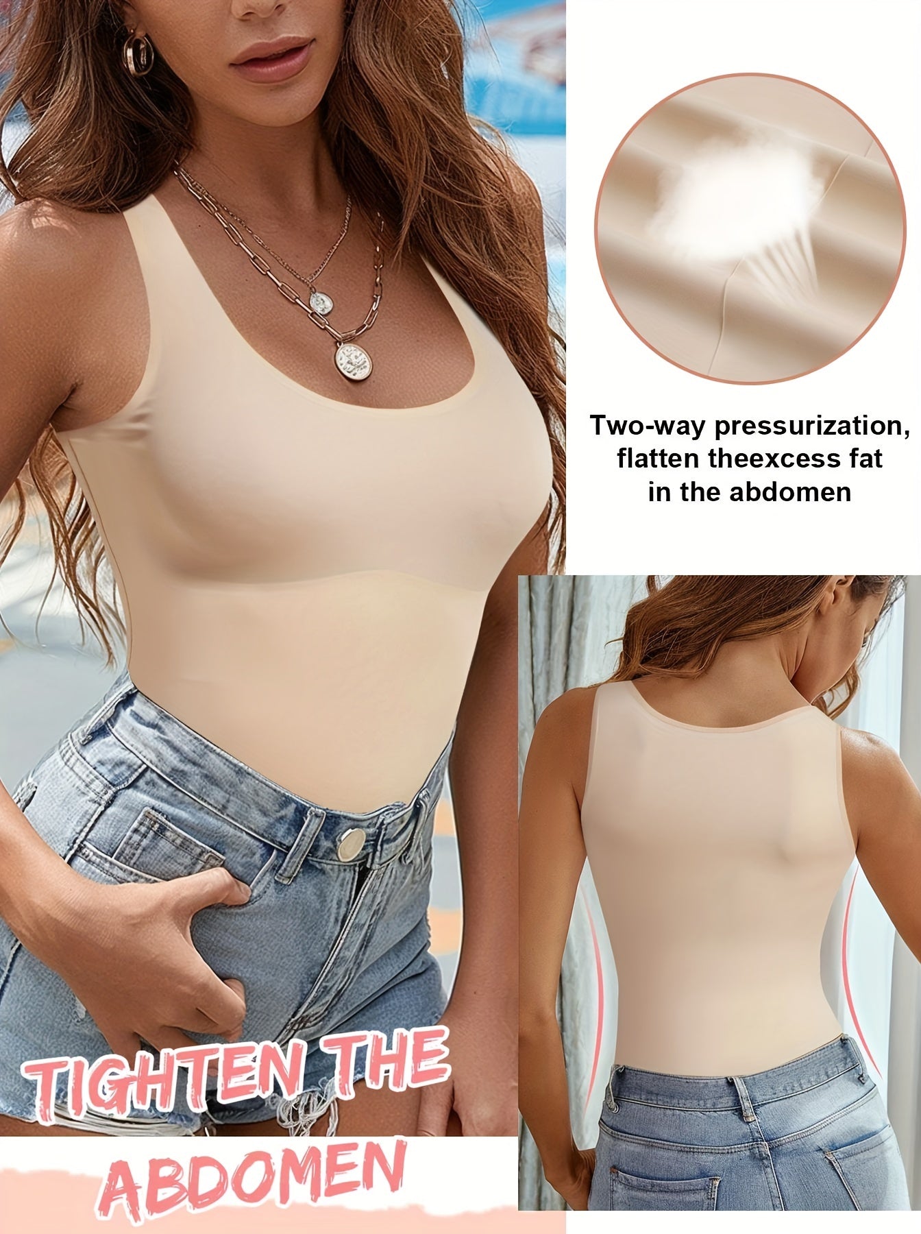 Women's Tummy Control Shaping Camisole Compression Tank Top