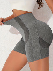 Seamless Hip Lifting Yoga Sports Shorts Quick Dry Running Workout Shorts