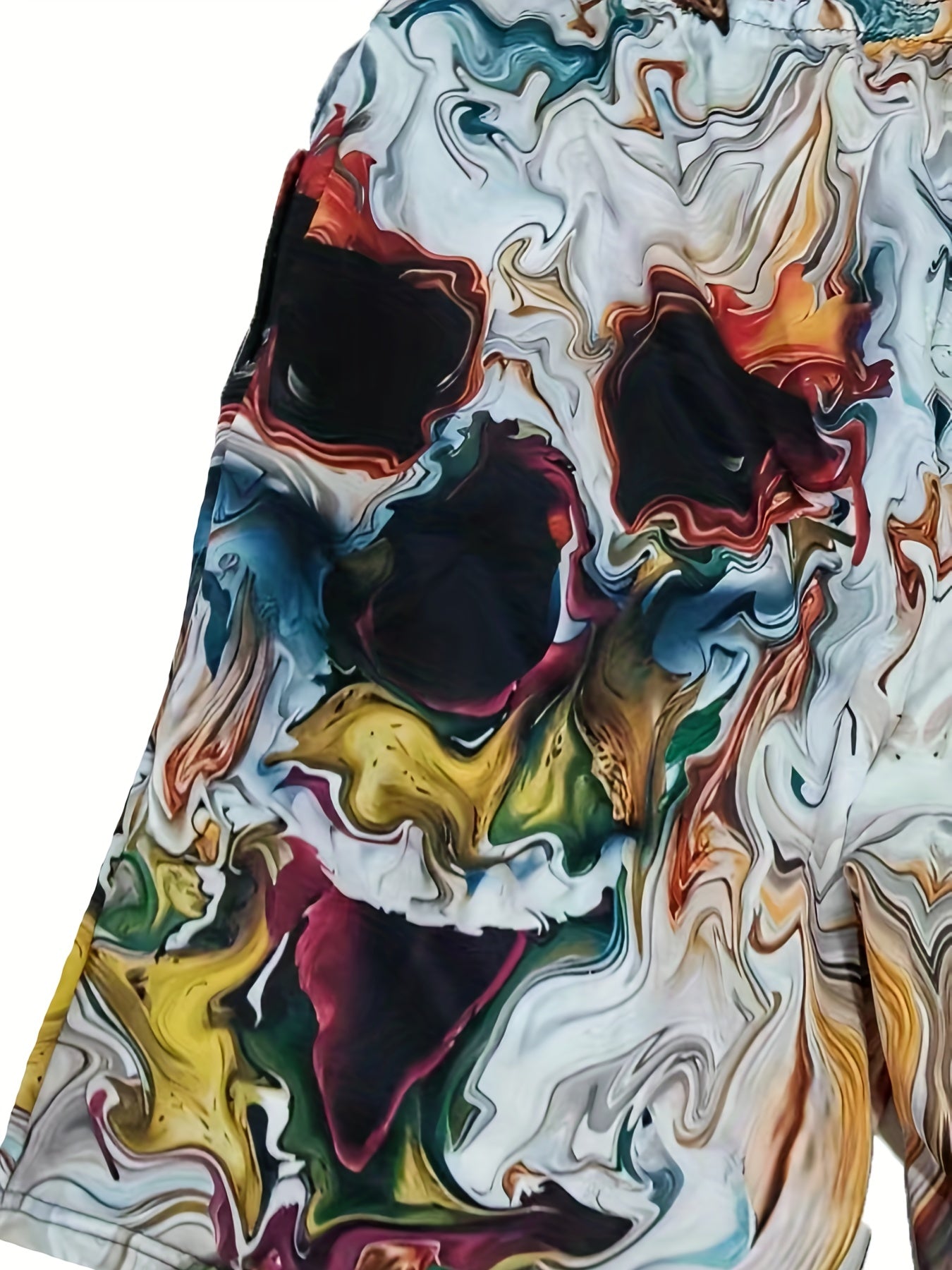 Men's 3D Print Skull Shorts Elastic Waistband for Summer Outdoor