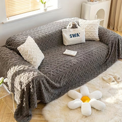 Soft Plush Sofa Slipcovers Anti Scratch Cushion Cover Home Decor