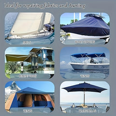 7.62cm x 11.89m RV Awning Repair Tape - Waterproof Canvas Tarp Tent