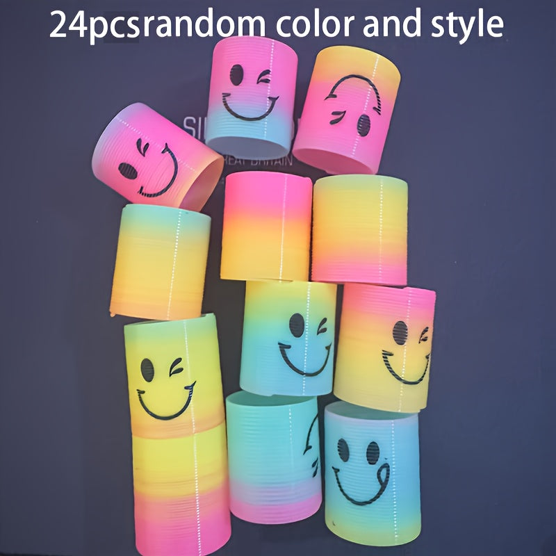 Spring Circus Rainbow Plastic Rings Bulk Pack for Parties Birthdays