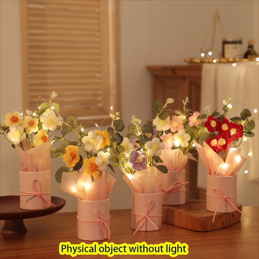 Artificial Wool Puff Flower Bouquet Home Furnishings Gift