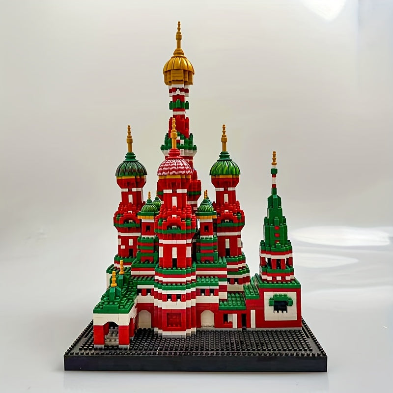 ABS Model of St Basil'S Cathedral Adult High Difficulty Building Block Toy