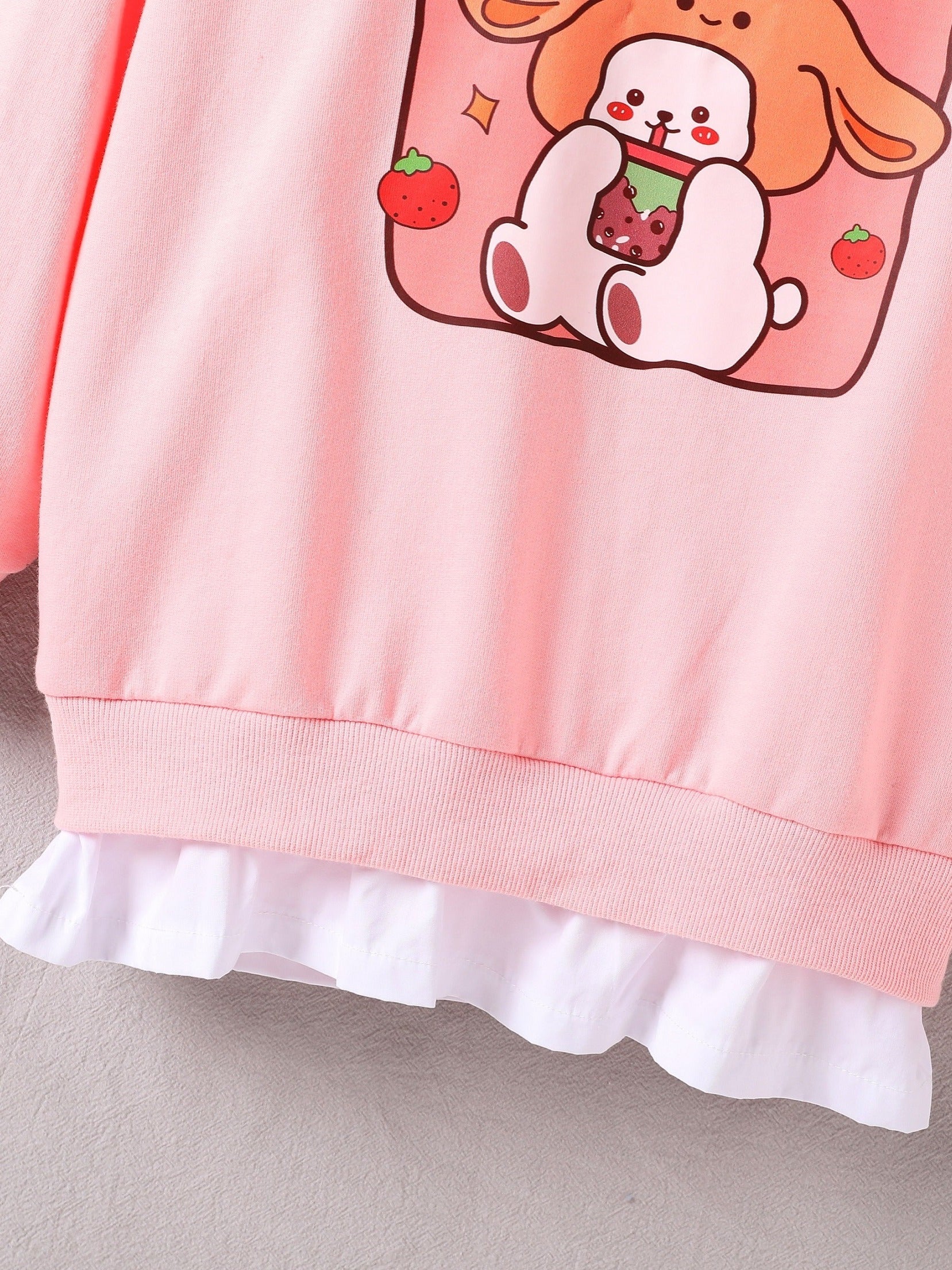 Girls Printed Long Sleeve Hoodie Sweatshirt