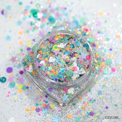 10g Holographic Nail Glitter Powder Mixed Shape Flakes Sequins for Manicure DIY