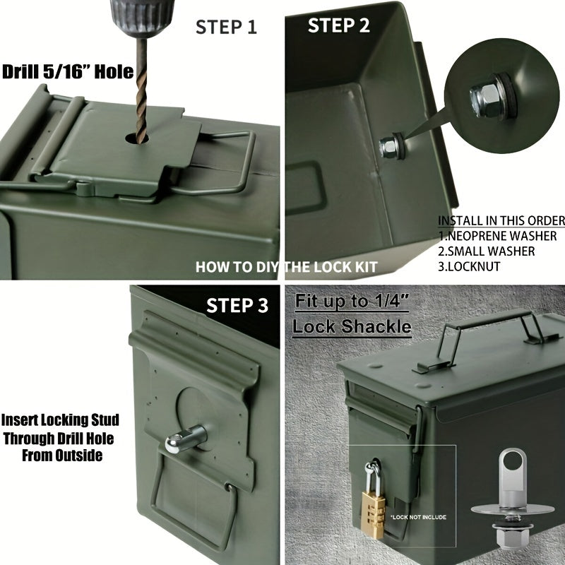 Ammo Box Can Lock Hardware Kit 50 Cal Fat 50 l 30 Cal 20mm 40mm