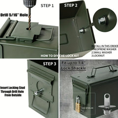 Ammo Box Can Lock Hardware Kit 50 Cal Fat 50 l 30 Cal 20mm 40mm