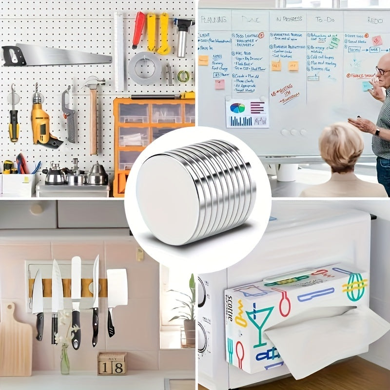 30pcs Neodymium Magnets Small Round Refrigerator Magnets For Office Whiteboard