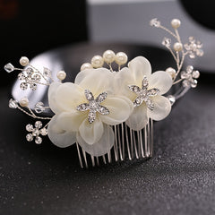 Flower Rhinestone Hair Comb Headband Bride Wedding Jewelry