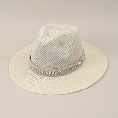 Men's Straw Sun Hat Large Brim Sunscreen Fishing Travel Beach Hat
