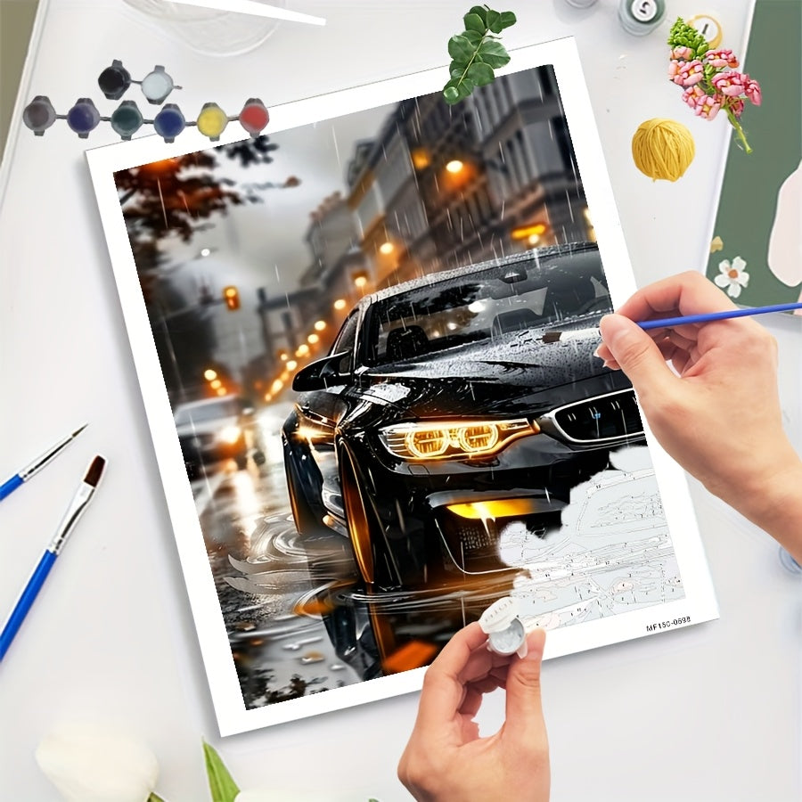 DIY Paint by Numbers Stylish Car for Beginners - Ideal Gift Choice