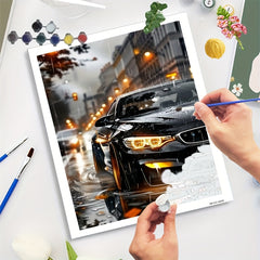 DIY Paint by Numbers Stylish Car for Beginners - Ideal Gift Choice