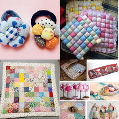 50pcs Printed Patchwork Fabric Random Colors for DIY Sewing Scrapbooking
